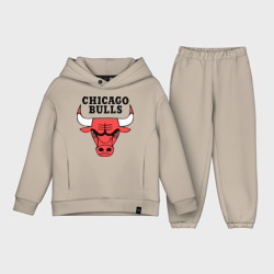 Детский костюм хлопок Oversize Chicago bulls logo