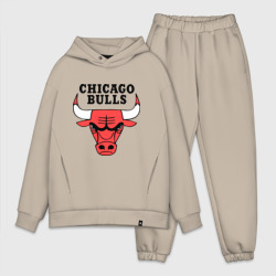 Мужской костюм oversize хлопок Chicago bulls logo