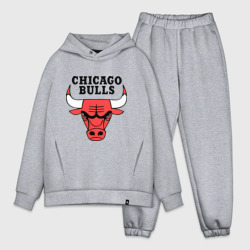 Мужской костюм oversize хлопок Chicago bulls logo