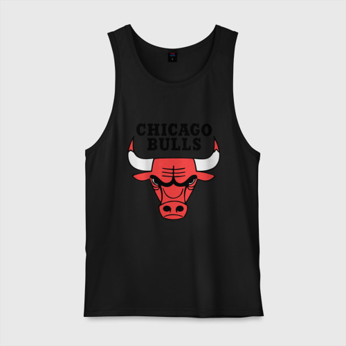 Мужская майка хлопок Chicago bulls logo, цвет черный