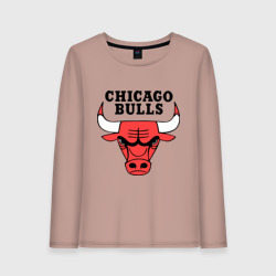 Женский лонгслив хлопок Chicago bulls logo