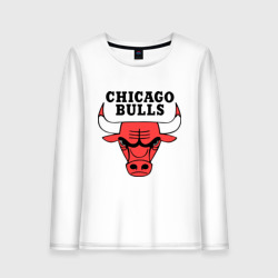 Женский лонгслив хлопок Chicago bulls logo