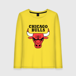 Женский лонгслив хлопок Chicago bulls logo