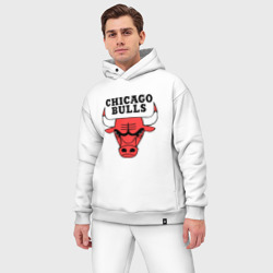 Мужской костюм oversize хлопок Chicago bulls logo - фото 2