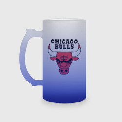 Кружка пивная матовое стекло Chicago bulls logo