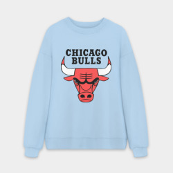 Мужской свитшот oversize без начеса хлопок Chicago bulls logo