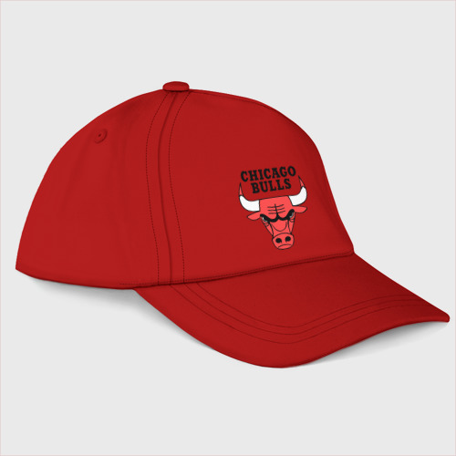 Бейсболка Chicago bulls logo, цвет красный