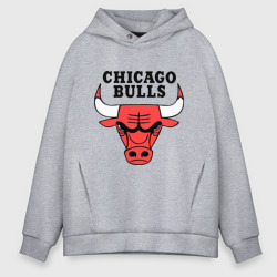 Мужское худи Oversize хлопок Chicago bulls logo