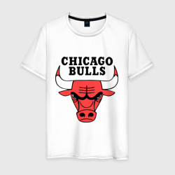 Мужская футболка хлопок Chicago bulls logo