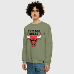 Мужской свитшот хлопок Chicago bulls logo - фото 2