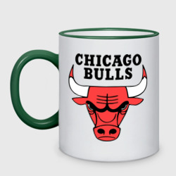 Кружка двухцветная Chicago bulls logo