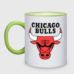 Кружка двухцветная Chicago bulls logo
