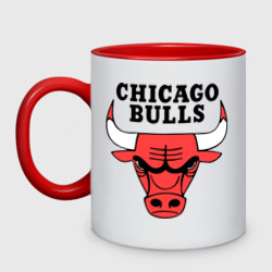 Кружка двухцветная Chicago bulls logo