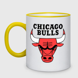 Кружка двухцветная Chicago bulls logo