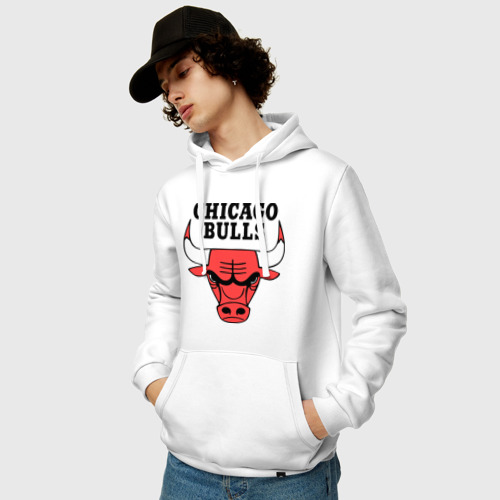 Мужская толстовка хлопок Chicago bulls logo - фото 3
