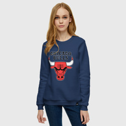 Женский свитшот хлопок Chicago bulls logo - фото 2