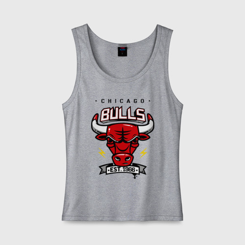 Женская майка хлопок Chicago bulls swag, цвет меланж