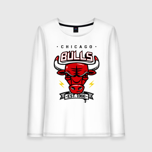 Женский лонгслив хлопок Chicago bulls swag, цвет белый