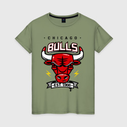 Женская футболка хлопок Chicago bulls swag