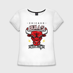 Женская футболка хлопок Slim Chicago bulls swag