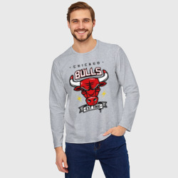 Мужской лонгслив oversize хлопок Chicago bulls swag - фото 2