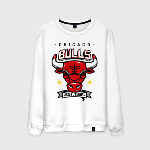 Мужской свитшот хлопок Chicago bulls swag, цвет белый