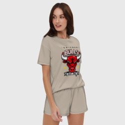 Женская пижама с шортиками хлопок Chicago bulls swag - фото 2