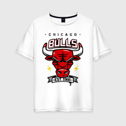 Женская футболка хлопок Oversize Chicago bulls swag