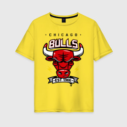Женская футболка хлопок Oversize Chicago bulls swag