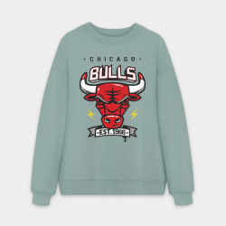 Мужской свитшот oversize без начеса хлопок Chicago bulls swag