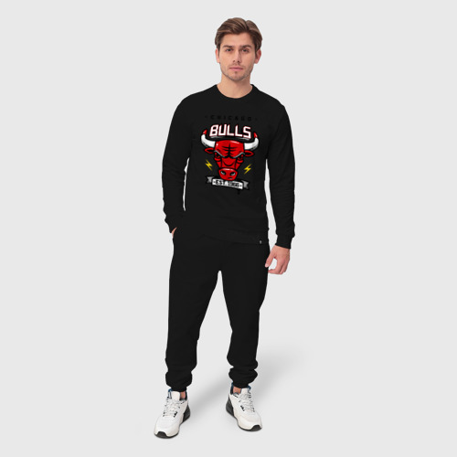 Мужской костюм хлопок Chicago bulls swag, цвет черный - фото 3