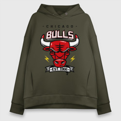 Женское худи Oversize хлопок Chicago bulls swag