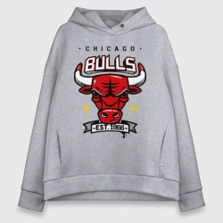 Женское худи Oversize хлопок Chicago bulls swag