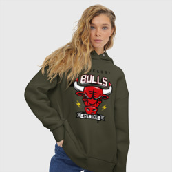 Женское худи Oversize хлопок Chicago bulls swag - фото 2