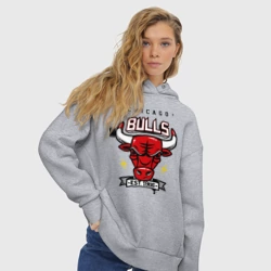 Женское худи Oversize хлопок Chicago bulls swag - фото 2