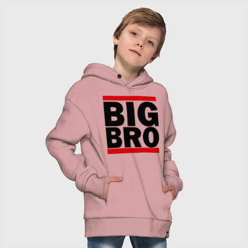 Детское худи Oversize хлопок Big BRO, цвет пыльно-розовый - фото 9