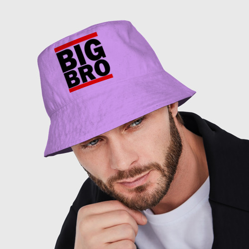 Мужская панама хлопок Big BRO, цвет нежно-фиолетовый - фото 3