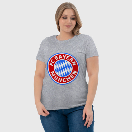 Женская футболка хлопок Bavaria-Munchen, цвет меланж - фото 6