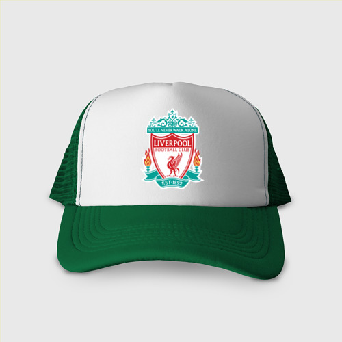 Кепка тракер с сеткой Liverpool logo, цвет зеленый