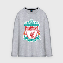 Мужской лонгслив oversize хлопок Liverpool logo