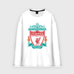 Женский лонгслив oversize хлопок Liverpool logo