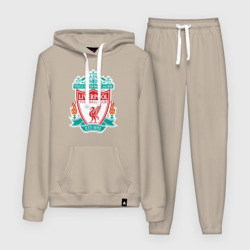 Женский костюм с толстовкой хлопок Liverpool logo