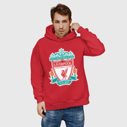 Мужское худи Oversize хлопок Liverpool logo - фото 2