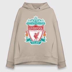Женское худи Oversize хлопок Liverpool logo