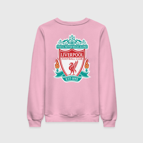 Женский свитшот хлопок Liverpool logo, цвет светло-розовый - фото 2