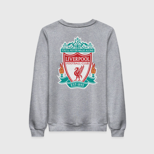 Женский свитшот хлопок Liverpool logo, цвет меланж - фото 2