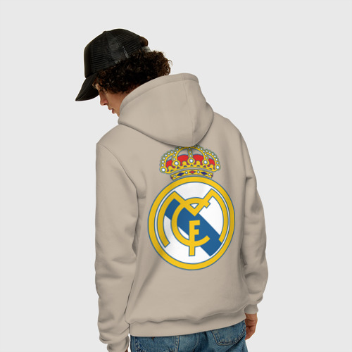 Мужская толстовка хлопок Real Madrid, цвет миндальный - фото 4