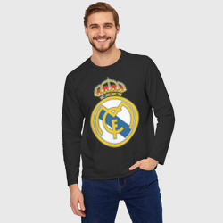 Мужской лонгслив oversize хлопок Real Madrid - фото 2