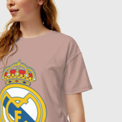 Женская футболка хлопок Oversize Real Madrid - фото 2