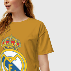 Женская футболка хлопок Oversize Real Madrid - фото 2